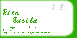 rita buella business card